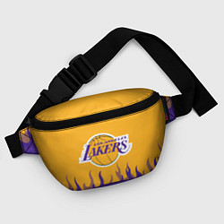 Поясная сумка LA LAKERS NBA FIRE ЛЕЙКЕРС ОГОНЬ, цвет: 3D-принт — фото 2