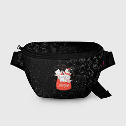 Поясная сумка Котята новогодние, цвет: 3D-принт