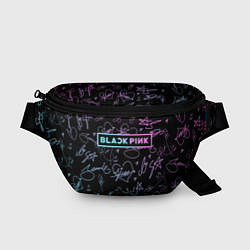 Поясная сумка NEON BLACKPINK АВТОГРАФЫ, цвет: 3D-принт