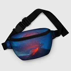 Поясная сумка Извержение вулкана ночью, цвет: 3D-принт — фото 2