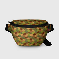 Поясная сумка Головы Котиков камуфляж, цвет: 3D-принт