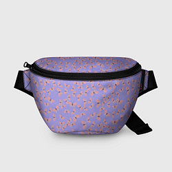 Поясная сумка Бабочки паттерн лиловый, цвет: 3D-принт