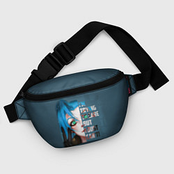 Поясная сумка ARCANE League Of Legends JINX надпись, цвет: 3D-принт — фото 2