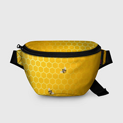 Поясная сумка Любишь мед, люби и пчелок, цвет: 3D-принт