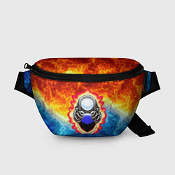 Поясная сумка Космонавт в огне над планетой, цвет: 3D-принт