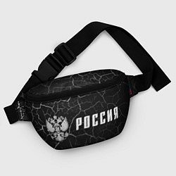Поясная сумка РОССИЯ SPORT - ГЕРБ Трещины, цвет: 3D-принт — фото 2