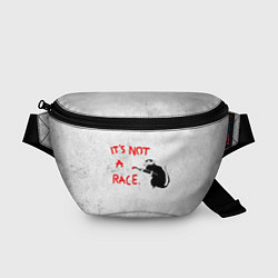 Поясная сумка Banksy - крыса надпись, цвет: 3D-принт