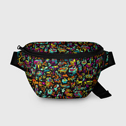 Поясная сумка Прикольный красочный паттерн, цвет: 3D-принт