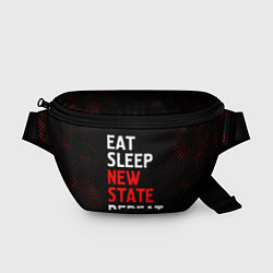 Поясная сумка Eat Sleep New State Repeat - Потертости, цвет: 3D-принт