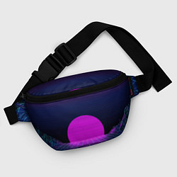 Поясная сумка Закат розового солнца Vaporwave Психоделика, цвет: 3D-принт — фото 2