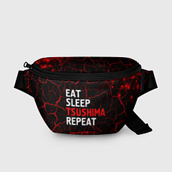 Поясная сумка Eat Sleep Tsushima Repeat - Краска, цвет: 3D-принт