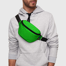 Поясная сумка Зеленый фон с росой, цвет: 3D-принт — фото 2