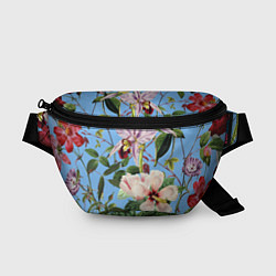 Поясная сумка Цветы Сине-Цветочный Букет, цвет: 3D-принт