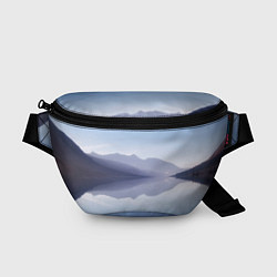 Поясная сумка Горы Озеро Туман, цвет: 3D-принт