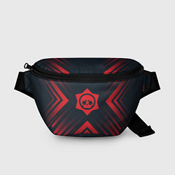 Поясная сумка Красный Символ Brawl Stars на темном фоне со стрел, цвет: 3D-принт