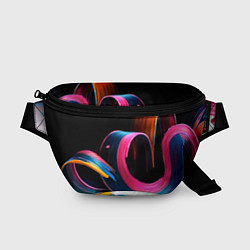 Поясная сумка Разноцветный мазки краски Абстракция Multicolored, цвет: 3D-принт