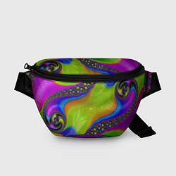 Поясная сумка Кислотный фрактал Абстракция, цвет: 3D-принт
