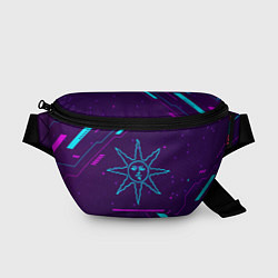 Поясная сумка Символ Dark Souls Sun в неоновых цветах на темном, цвет: 3D-принт
