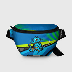 Поясная сумка Синий кот, цвет: 3D-принт