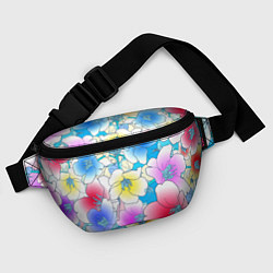 Поясная сумка Летний цветочный паттерн Fashion trend 2025, цвет: 3D-принт — фото 2