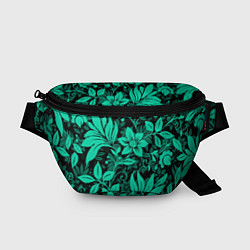 Поясная сумка Ажурный цветочный летний орнамент, цвет: 3D-принт