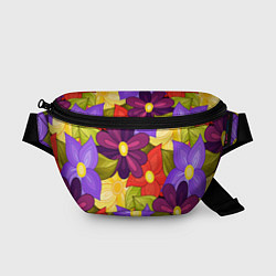 Поясная сумка MULTICOLORED PANSIES, цвет: 3D-принт