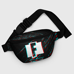 Поясная сумка Fortnite в стиле Glitch Баги Графики на темном фон, цвет: 3D-принт — фото 2