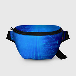 Поясная сумка Неоновый фонари и лучи - Синий, цвет: 3D-принт