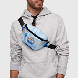 Поясная сумка Люблю Россию - сердечко руками, цвет: 3D-принт — фото 2