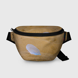 Поясная сумка Перламутровая ракушка на песке, цвет: 3D-принт
