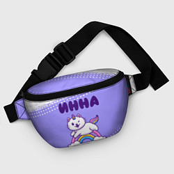Поясная сумка Инна кошка единорожка, цвет: 3D-принт — фото 2