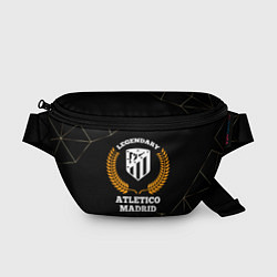 Поясная сумка Лого Atletico Madrid и надпись legendary football, цвет: 3D-принт