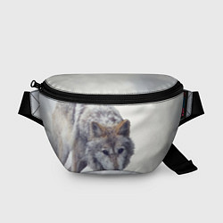 Поясная сумка Волк зимой, цвет: 3D-принт