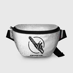 Поясная сумка Chainsaw Man с потертостями на светлом фоне, цвет: 3D-принт