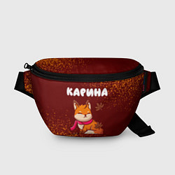 Поясная сумка Карина осенняя лисичка, цвет: 3D-принт