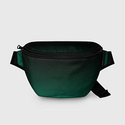 Поясная сумка Черный и бирюзово - зеленый, текстурированный под