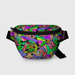 Поясная сумка Разноцветный клетчатый камуфляж