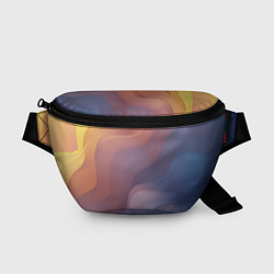 Поясная сумка Оранжево-фиолетовый абстрактный дым, цвет: 3D-принт