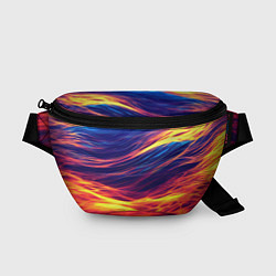 Поясная сумка Волны неон, цвет: 3D-принт
