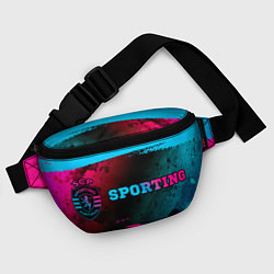 Поясная сумка Sporting - neon gradient: надпись и символ, цвет: 3D-принт — фото 2