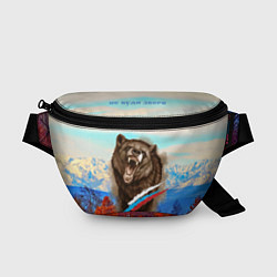 Поясная сумка Не буди зверя русский медведь, цвет: 3D-принт