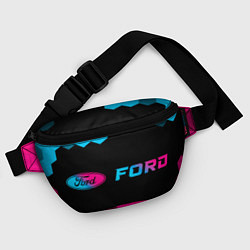 Поясная сумка Ford - neon gradient: надпись и символ, цвет: 3D-принт — фото 2