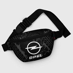 Поясная сумка Opel speed на темном фоне со следами шин, цвет: 3D-принт — фото 2