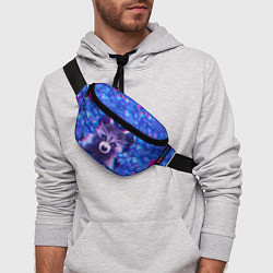 Поясная сумка Волшебный енот в цветах, цвет: 3D-принт — фото 2