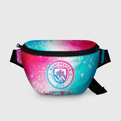 Поясная сумка Manchester City neon gradient style, цвет: 3D-принт
