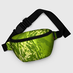 Поясная сумка Зеленый абстрактный камуфляж, цвет: 3D-принт — фото 2