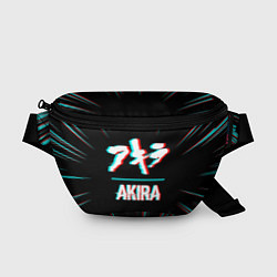 Поясная сумка Символ Akira в стиле glitch на темном фоне, цвет: 3D-принт