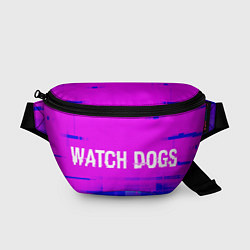Поясная сумка Watch Dogs glitch text effect: надпись и символ, цвет: 3D-принт
