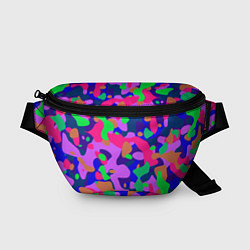 Поясная сумка Абстракция в неоновых цветах, цвет: 3D-принт