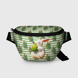 Поясная сумка Кролик с грушей, цвет: 3D-принт